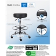 Scranton & Co Vinyl Medical Stool with Chrome Footring - Beige