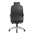 Scranton & Co Vinyl Executive Chair with Synchro-Tilt & Hinged Arms - Black/Gray