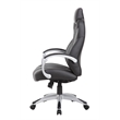 Scranton & Co Vinyl Executive Chair with Synchro-Tilt & Hinged Arms - Black/Gray