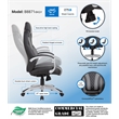 Scranton & Co Vinyl Executive Chair with Synchro-Tilt & Hinged Arms - Black/Gray