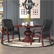 Scranton & Co Mid Back CaressoftPlus Guest Chair with Mahogany Wood Finish
