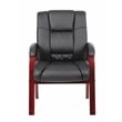 Scranton & Co Mid Back CaressoftPlus Guest Chair with Mahogany Wood Finish