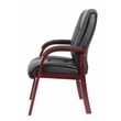 Scranton & Co Mid Back CaressoftPlus Guest Chair with Mahogany Wood Finish