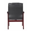 Scranton & Co Mid Back CaressoftPlus Guest Chair with Mahogany Wood Finish