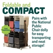Scranton & Co Premium Plastic Folding Chairs in Gray (Set of 4)