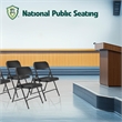 Scranton & Co Premium Plastic Folding Chairs in Black (Set of 4)