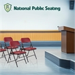 Scranton & Co Premium Plastic Folding Chairs in Burgundy Red (Set of 4)