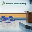 Scranton & Co Premium Plastic Folding Chairs in Blue (Set of 4)