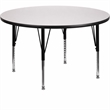 Scranton & Co Round Activity Table with Adjustable Steel Legs in Gray