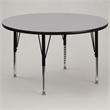 Scranton & Co Round Activity Table with Adjustable Steel Legs in Gray