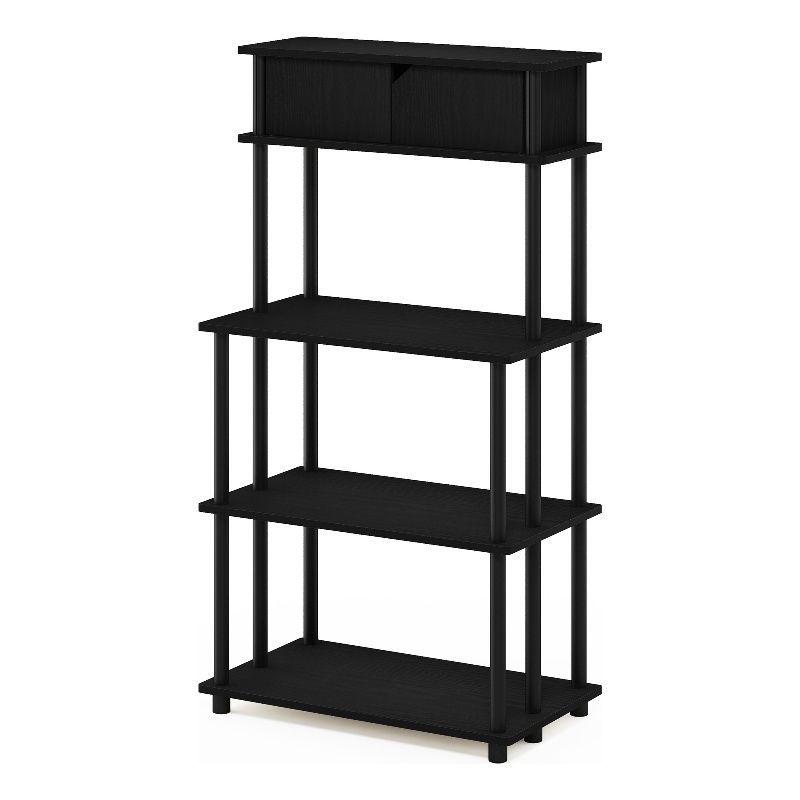 Scranton & Co Toolless Kitchen Shelf with Cabinet in Americano/Black