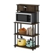 Scranton & Co Toolless Kitchen Shelf with Cabinet in Columbia Walnut/Black