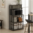 Scranton & Co Toolless Kitchen Shelf with Cabinet in French Oak Grey/Black