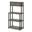 Scranton & Co Toolless Kitchen Shelf with Cabinet in French Oak Grey/Black