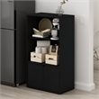 Scranton & Co Kitchen Storage Shelf with Cabinet in Americano