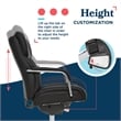Scranton & Co Sutherland Quilted Faux Leather Executive Office Chair Black