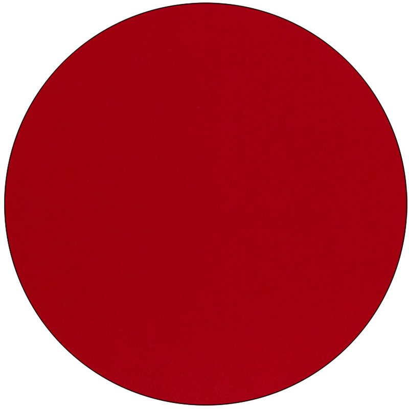 Scranton & Co Round Activity Table with Adjustable Steel Legs in Red