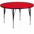 Scranton & Co Round Activity Table with Adjustable Steel Legs in Red
