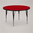 Scranton & Co Round Activity Table with Adjustable Steel Legs in Red