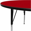 Scranton & Co Round Activity Table with Adjustable Steel Legs in Red