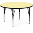 Scranton & Co Height Adjustable Round Activity Table in Yellow Finish