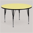 Scranton & Co Height Adjustable Round Activity Table in Yellow Finish