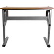 Scranton & Co Adjustable Drawing and Drafting Table in Pewter Frame