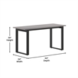 Scranton & Co 60x24 Conference Table with U-Frame Base in Gray Oak