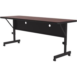 Scranton & Co 24&quotW x 60&quotD Flip Top Adjustable Table in Mahogany Finish