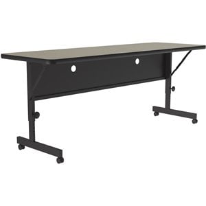 Scranton & Co 24&quotW x 60&quotD Flip Top Adjustable Table in Savannah Sand