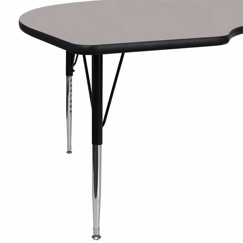 Scranton & Co Kidney Activity Table in Gray with Adjustable Legs