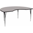 Scranton & Co Kidney Activity Table in Gray with Adjustable Legs