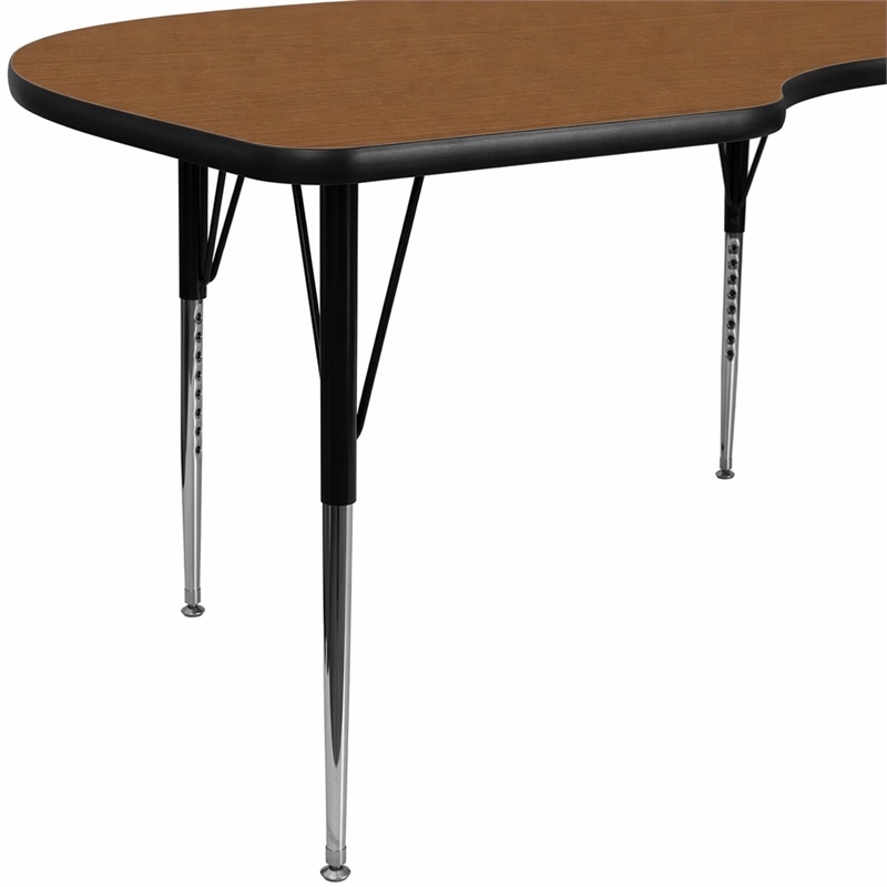 Scranton & Co Kidney Activity Table in Oak with Adjustable Height