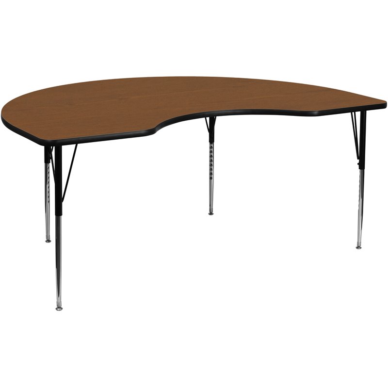 Scranton & Co Kidney Activity Table in Oak with Adjustable Height