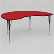 Scranton & Co Kidney Activity Table in Red with Adjustable Chrome Legs