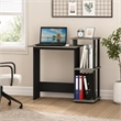 Scranton & Co Wood Laptop Desk in Oak Gray/Black with 3 Shelves