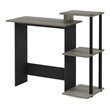 Scranton & Co Wood Laptop Desk in Oak Gray/Black with 3 Shelves