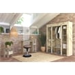 Scranton & Co Efficient Wood Laptop Desk with Shelves in Sonoma Oak/White