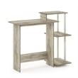 Scranton & Co Efficient Wood Laptop Desk with Shelves in Sonoma Oak/White