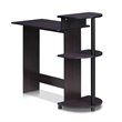 Scranton & Co Compact Computer Desk with Shelves in Dark Walnut