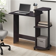 Scranton & Co Compact Computer Desk with Shelves in Dark Walnut
