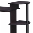 Scranton & Co Compact Computer Desk with Shelves in Dark Walnut
