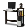 Scranton & Co Compact Computer Desk with Shelves in Espresso/Black