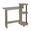 Scranton & Co Compact Computer Desk with Shelves in French Oak Gray/Black