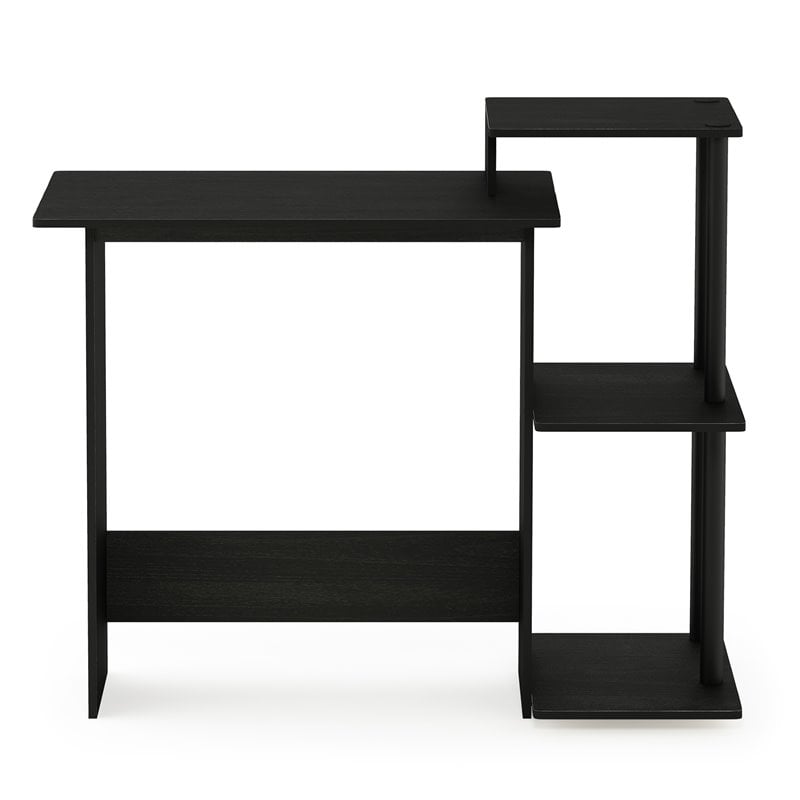 Scranton & Co Efficient Wood Laptop Desk with Shelves in Americano Black