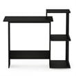 Scranton & Co Efficient Wood Laptop Desk with Shelves in Americano Black