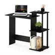 Scranton & Co Efficient Wood Laptop Desk with Shelves in Americano Black