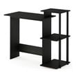 Scranton & Co Efficient Wood Laptop Desk with Shelves in Americano Black