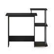 Scranton & Co Efficient Wood Laptop Desk with Shelves in Black/Gray