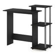 Scranton & Co Efficient Wood Laptop Desk with Shelves in Black/Gray